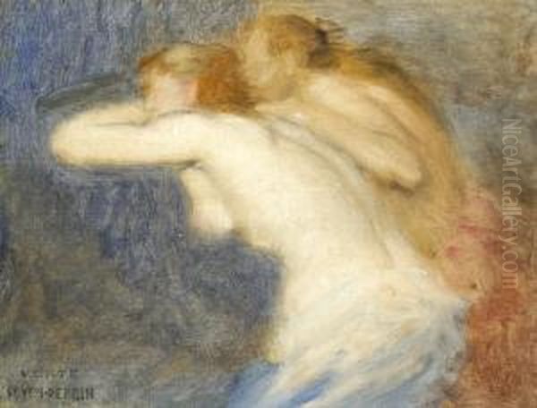 The Expulsion From Paradise Oil Painting by Francois N. Auguste Feyen-Perrin