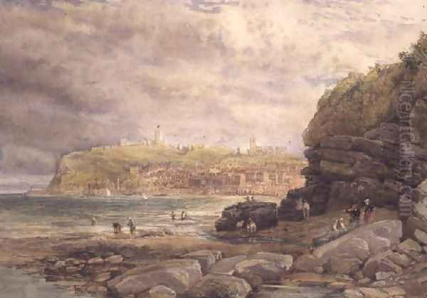 Scarborough Oil Painting by David Cox