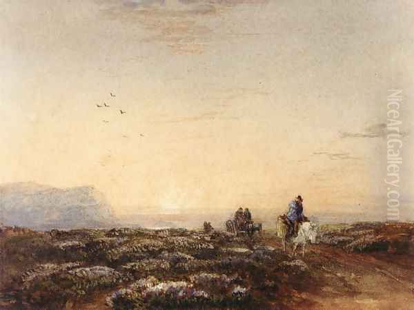 Great Orme Head from the Mouth of the Conwy, North Wales Oil Painting by David Cox