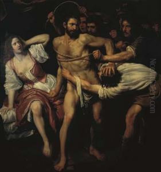 La Cattura Di Sansone Oil Painting by Domenico Fiasella