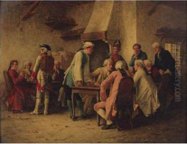 Matters Of Import Oil Painting by Benjamin Eugene Fichel