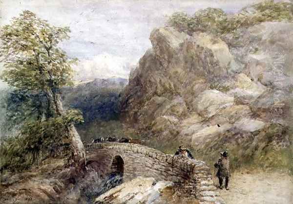 View in North Wales, 1858 Oil Painting by David Cox