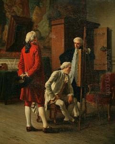 The Connoisseurs Oil Painting by Benjamin Eugene Fichel