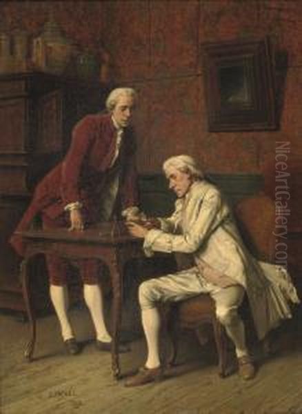 The Connoisseur Oil Painting by Benjamin Eugene Fichel