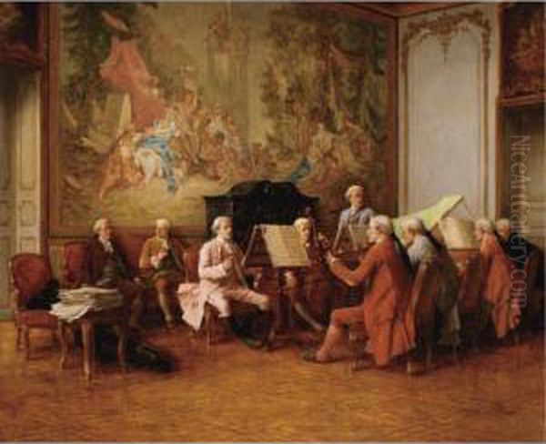 The Musicians Oil Painting by Benjamin Eugene Fichel