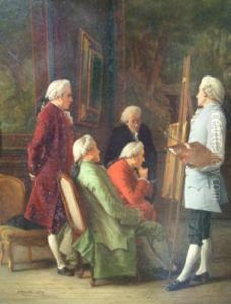 The Critics Oil Painting by Benjamin Eugene Fichel