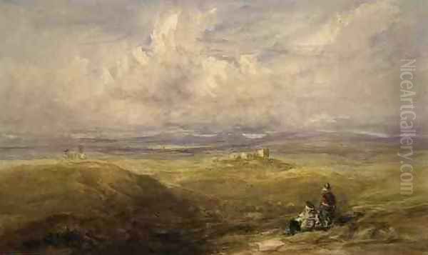 Lancaster Castle Oil Painting by David Cox