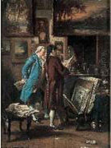 Interieur De Collectionneur Oil Painting by Benjamin Eugene Fichel