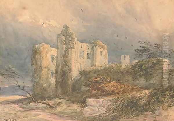 Kenilworth Castle, a blustery day Oil Painting by David Cox