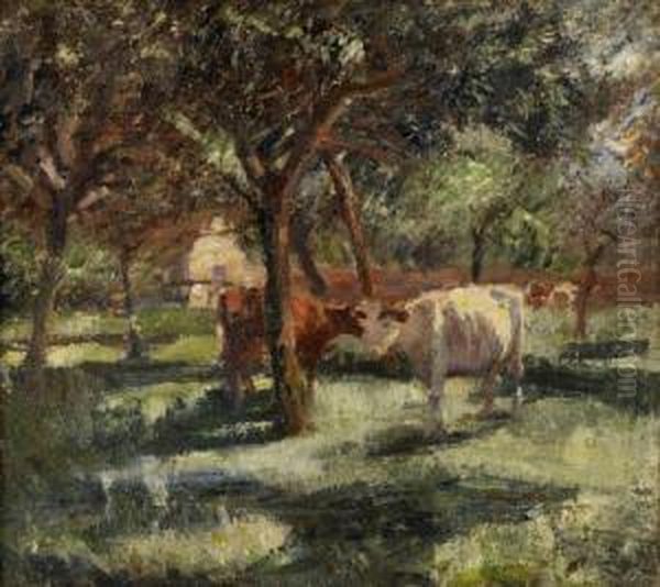 Cattle Shaded By Trees by Harry Filder