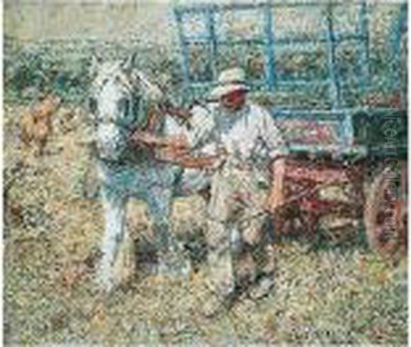 The Haycart Oil Painting by Harry Filder