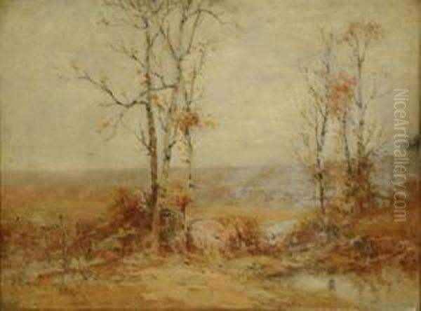 Autumn Landscape Oil Painting by Edward Loyal Field