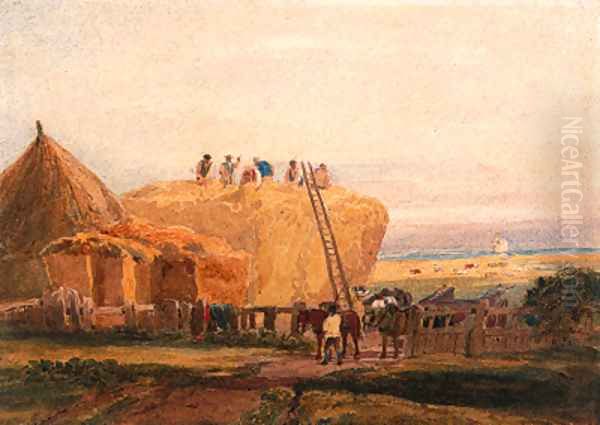 The haymakers Oil Painting by David Cox