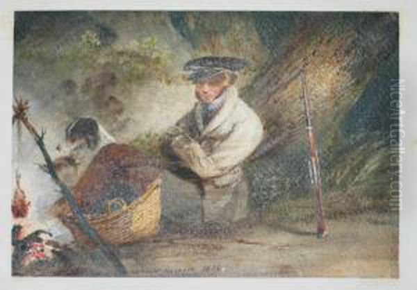 Le Repos Merite Du Chasseur Oil Painting by Newton Fielding