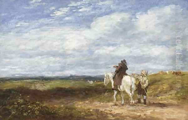 Asking The Way Oil Painting by David Cox