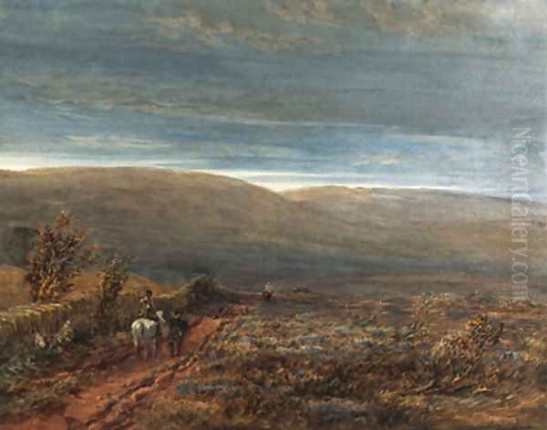 Crossing the moors Oil Painting by David Cox