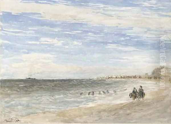 Rhyl Sands 2 Oil Painting by David Cox