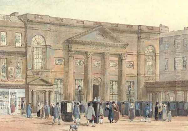 The Pump Room, Bath Oil Painting by David Cox