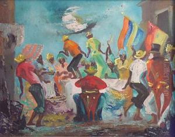 Candombe Oil Painting by Andrea Figari