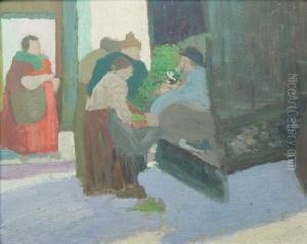 Verdulero Oil Painting by Juan Carlos Figari Castro