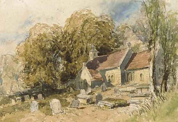 Bettws-y-Coed Church, North Wales 2 Oil Painting by David Cox