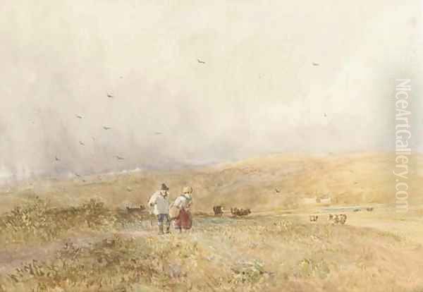 Passing shower, Yorkshire Oil Painting by David Cox