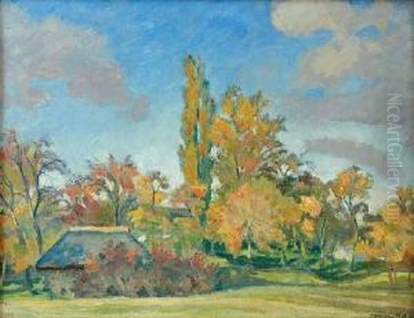 Pejzaz Jesienny Oil Painting by Mieczyslaw Filipkiewicz