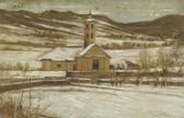 A Walk To Church Oil Painting by Francesco Filippini