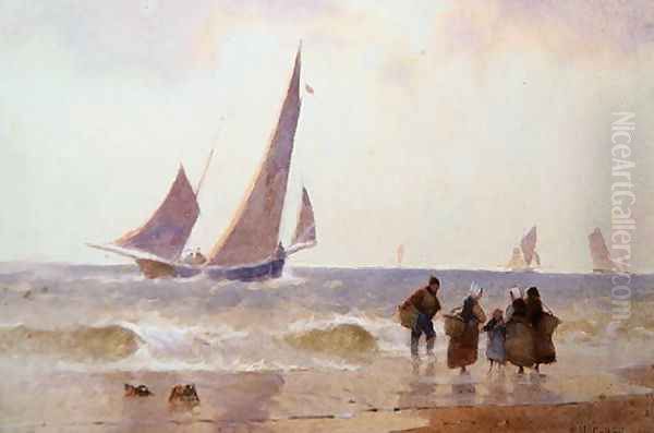 Off to the Fishing Grounds Oil Painting by Hector Caffieri