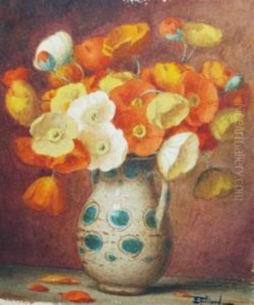 Floral Stilllife Oil Painting by Ernest Filliard