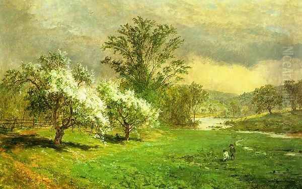 Apple Blossom time Oil Painting by Jasper Francis Cropsey