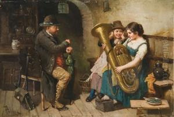 Concertino In Interno Oil Painting by Giovanni Battista Filosa