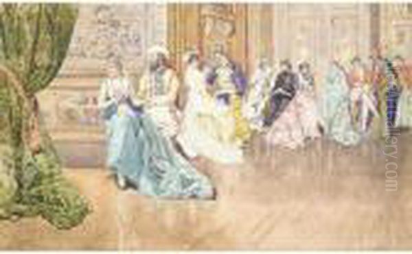 The Costume Ball Oil Painting by Giovanni Battista Filosa