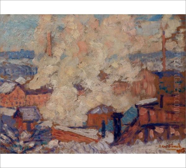 Kymi Factories Oil Painting by Alfred William Finch