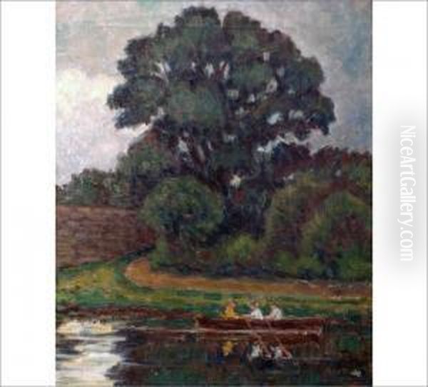 Rowers Oil Painting by Alfred William Finch