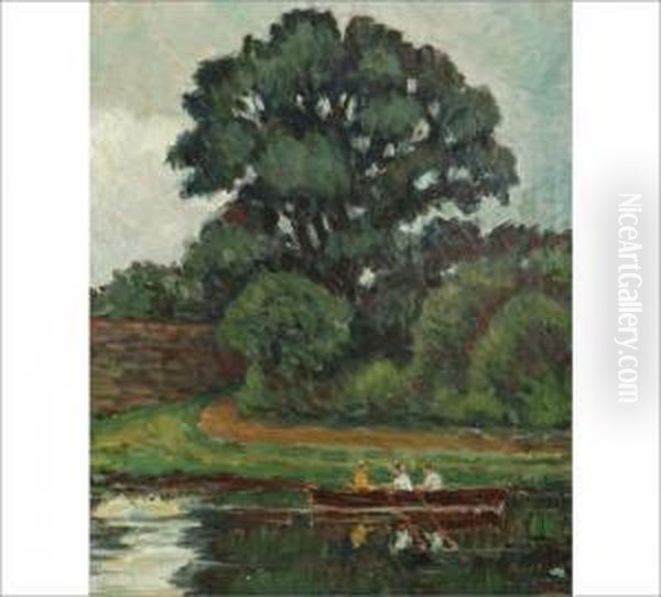 Rowers Oil Painting by Alfred William Finch