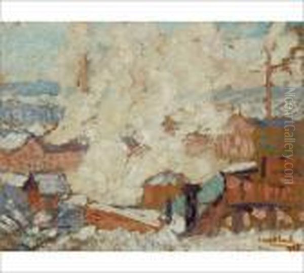 Kymi Factories Oil Painting by Alfred William Finch