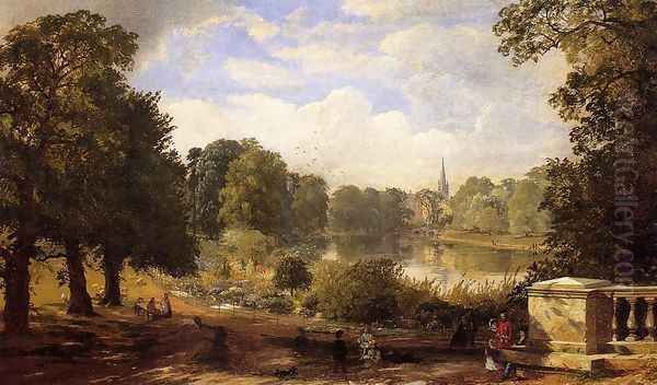 The Serptentine, Hyde Park, London Oil Painting by Jasper Francis Cropsey