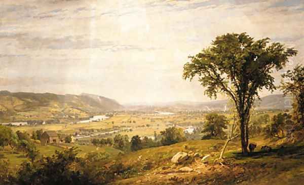 Wyoming Valley, Pennsylvania Oil Painting by Jasper Francis Cropsey