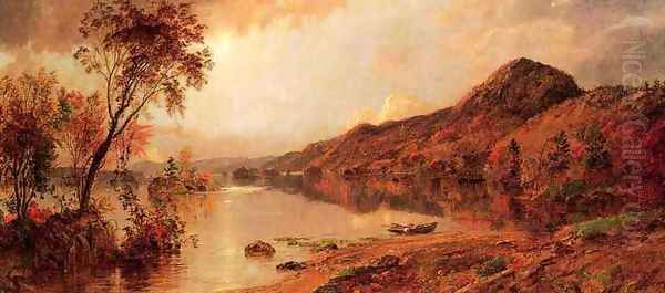 Autumn by the Lake Oil Painting by Jasper Francis Cropsey