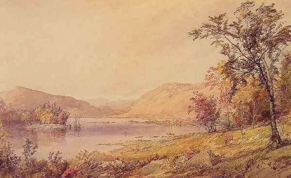 Greenwood Lake, New Jersey Oil Painting by Jasper Francis Cropsey