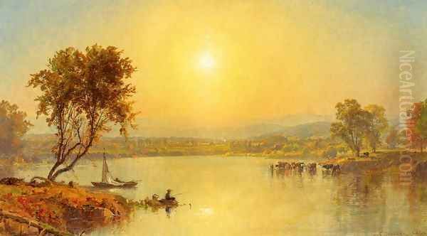 On the Susquahana River Oil Painting by Jasper Francis Cropsey