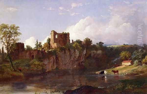 Chepstow Castle on the Wye Oil Painting by Jasper Francis Cropsey