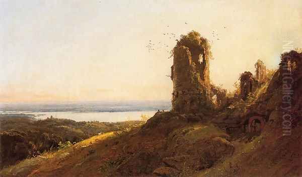 Italian Landscape Oil Painting by Jasper Francis Cropsey