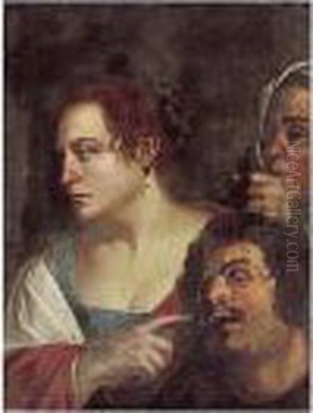 Judith With The Head Of Holofernes Oil Painting by Ludovicus Finsonius (see FINSON, Louis)