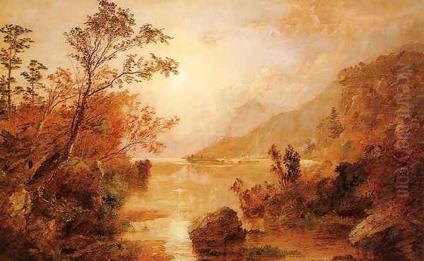 Autumn in the Highlands of the Hudson Oil Painting by Jasper Francis Cropsey