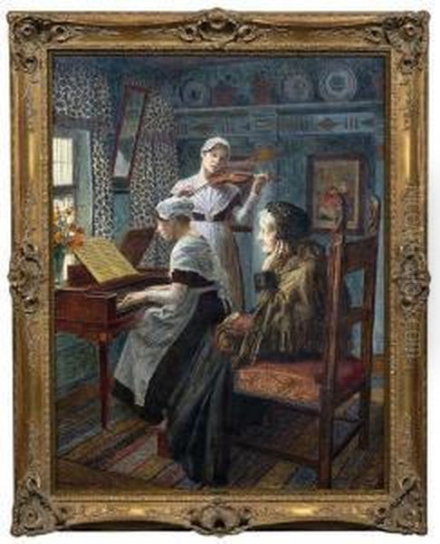 Das Standchen Oil Painting by Walther Firle