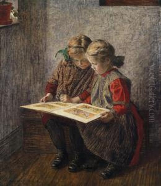 Il Libroillustrato Oil Painting by Walther Firle