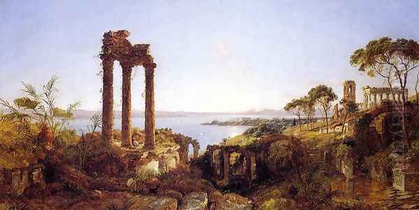 Overlookig the Bay of Naples Oil Painting by Jasper Francis Cropsey