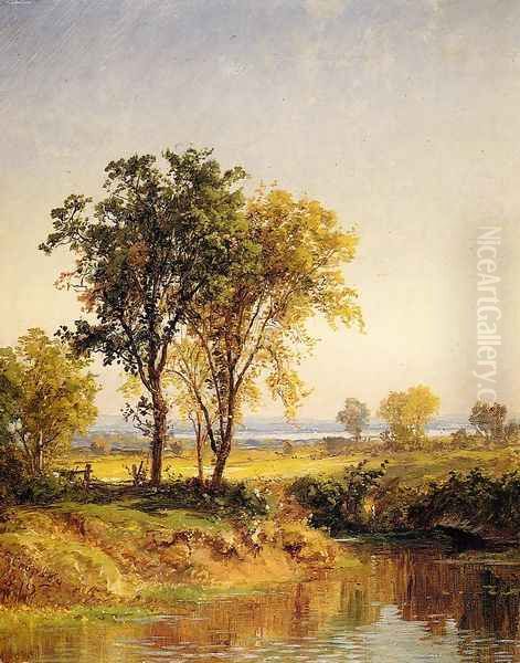 The Pond in Springtime Oil Painting by Jasper Francis Cropsey